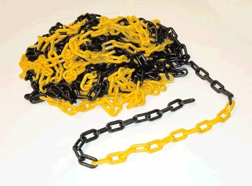 25m of 6mm Black and Yellow Barrier Chain