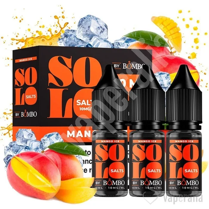 Bombo Solo SALT 10ml – Mango Ice – 10mg pack de 3 Pieces
