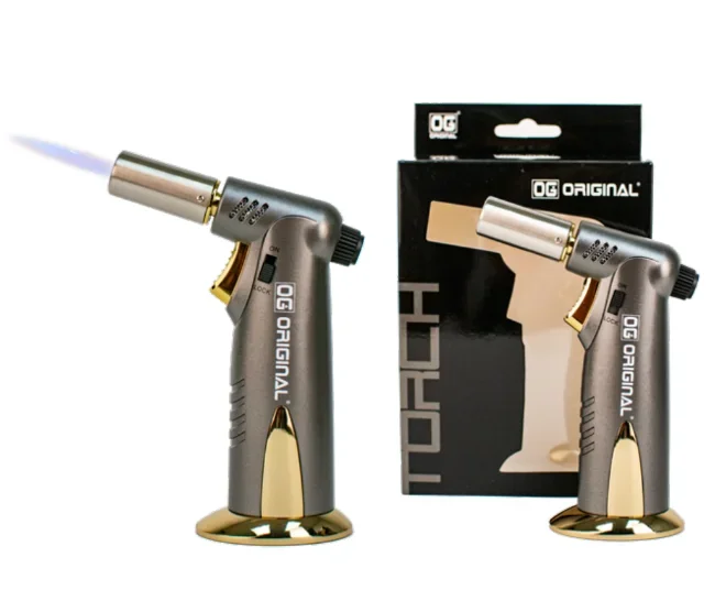Briquet torche au butane à flamme unique OG Original 6&Prime;