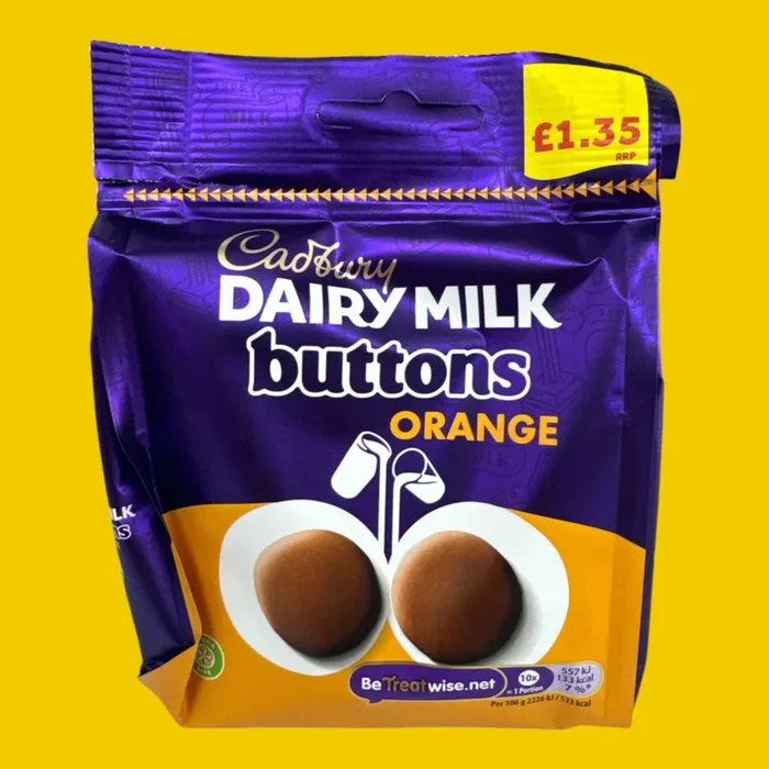 Cadbury Dairy Milk buttons orange