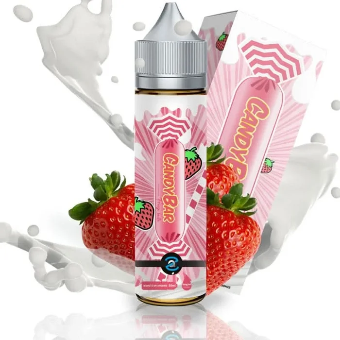 CANDY BAR FRAISE LACTÉE 50ML – AROMAZON