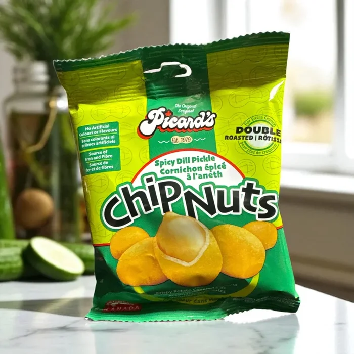 Chip nuts spicy dill pickle