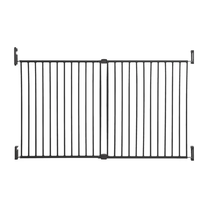 DreamBaby Broadway Metal 2 – Panel Extending Gro – Gate Xtra – Wide (Fits Gaps 76 – 134.5cm) – Charcoal – Hardware Mounted