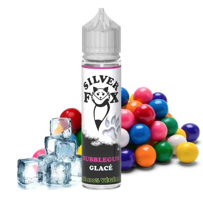 E-LIQUIDE BUBBLEGUM GLACÉ – SILVER FOX 100% VÉGÉTALE 50 ML