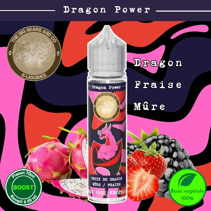 E-Liquide Dragon Power ( shortfill) 70 ml 100% végétale