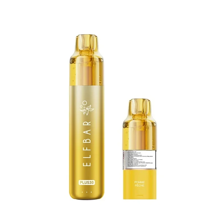 ELFBAR – Opdagelsessæt Plus30 Æble Fersken + udskiftelige pods 20 ml
