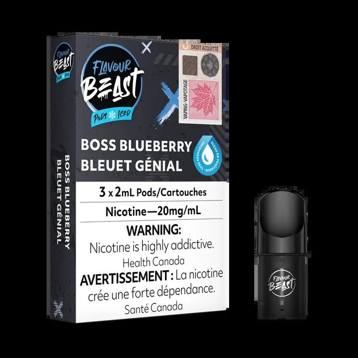 Flavour Beast Flow Pods – Boss Blueberry Iced (PROVINCIAL)
