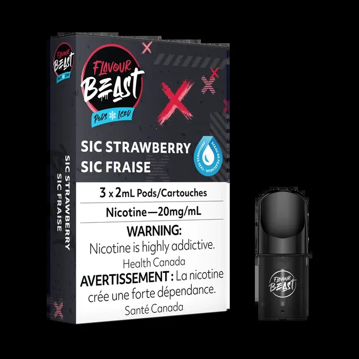 Flavour Beast Flow Pods – Sic Strawberry Iced (PROVINCIAL)