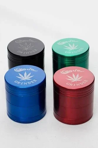 Genie Leaf Etched Grinder 4-Parts