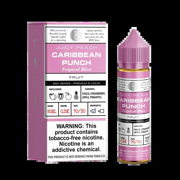 Glas Basix – Juicy Peach Caribbean Passion 60ml – 6mg