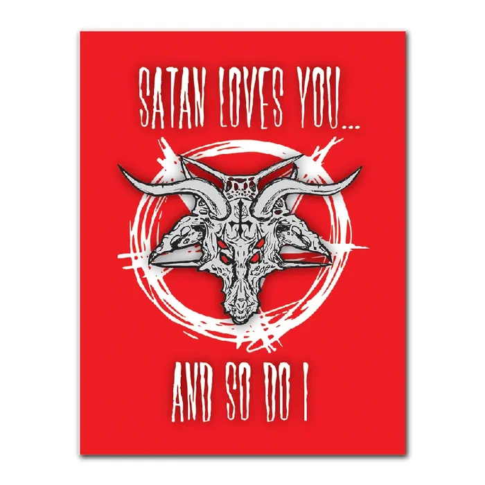 GREETING CARD – SATAN LOVES YOU WAKE N BAKE