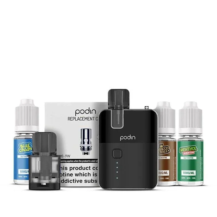 Innokin Podin – Black Vape Pod Kit Bundle + FREE Merchandise Pack