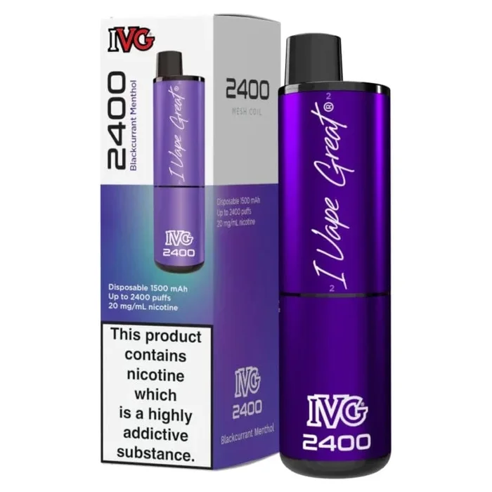 IVG 2400 Puff Disposable Vape – Blackcurrant Menthol
