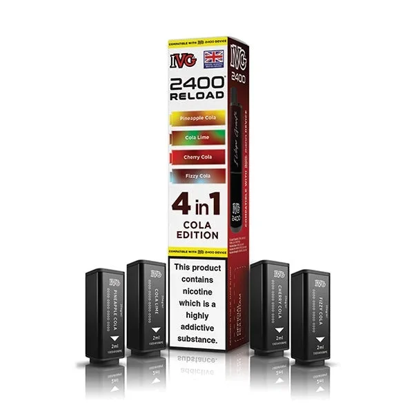 IVG 2400 Reload Replacement Pods (4 in 1) – Cola Edition