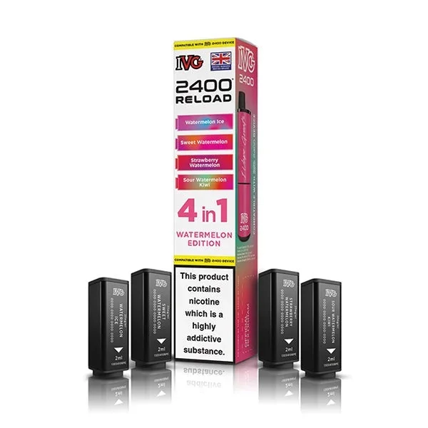 IVG 2400 Reload Replacement Pods (4 in 1) – Watermelon Edition
