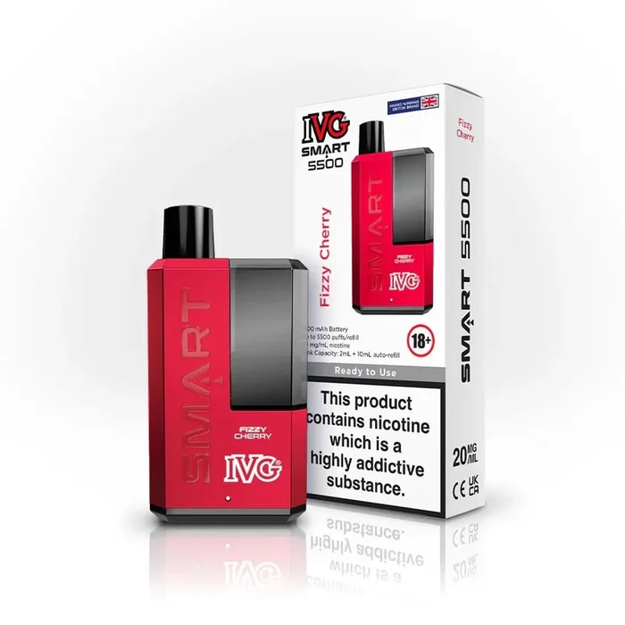 IVG Smart 5500 Puff Disposable Vape – Fizzy Cherry