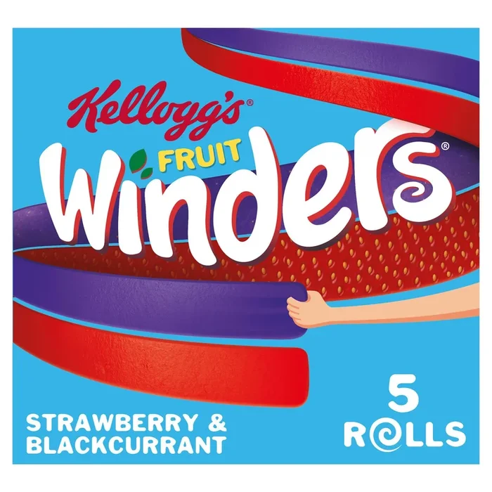 Kellogg&rsquo;s Fruit Winders Doubles Strawberry & Blackcurrant Rolls 5x17g