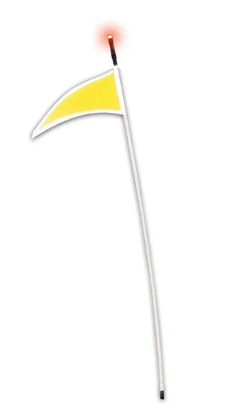 LED Buggy Whip (White Pole/Yellow Flag)