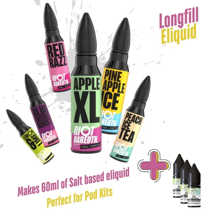 Riot Squad BAR EDTN Longfill + 3 Salt Shots (£7)
