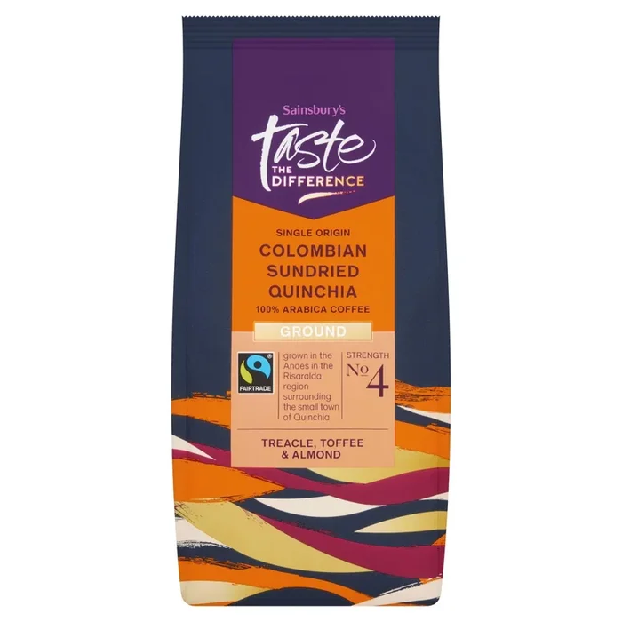 Sainsbury&rsquo;s Fairtrade Sundried Quinchia Coffee, Taste the Difference, Strength 4 227g