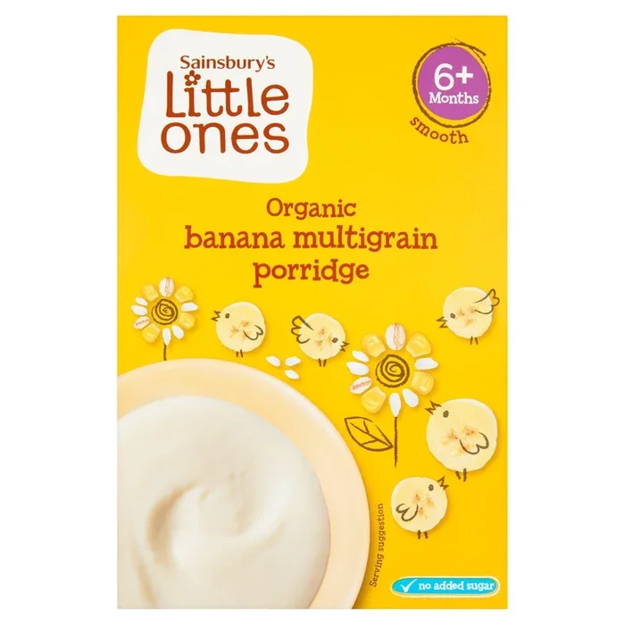 Sainsbury&rsquo;s Little Ones Organic Banana Multigrain Porridge 6+ Months 120g