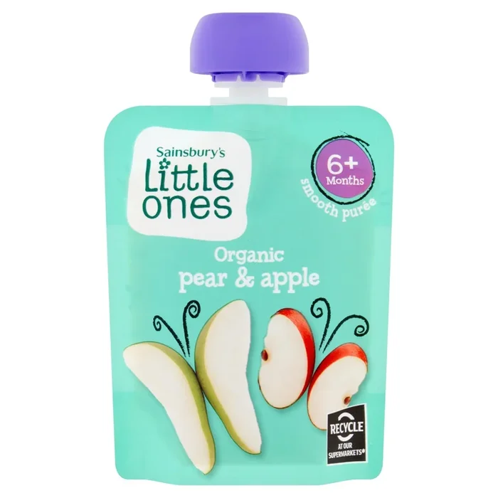 Sainsbury&rsquo;s Little Ones Organic Pear & Apple Smooth Puree from 4-6 Months 70g