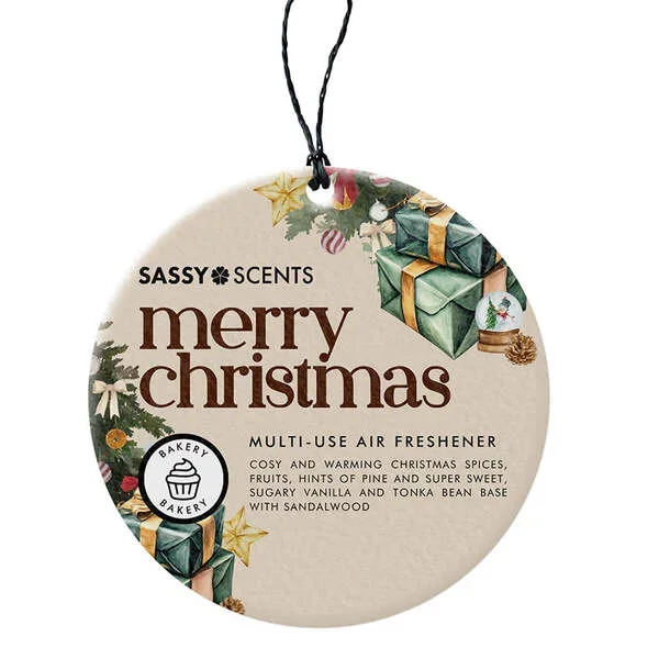 Sassy Scents Merry Christmas Hanging Air Freshener