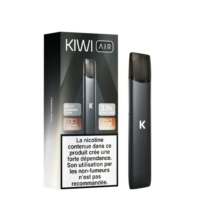 Starter Kit Kiwi Air 20mg – Obsidian Grå