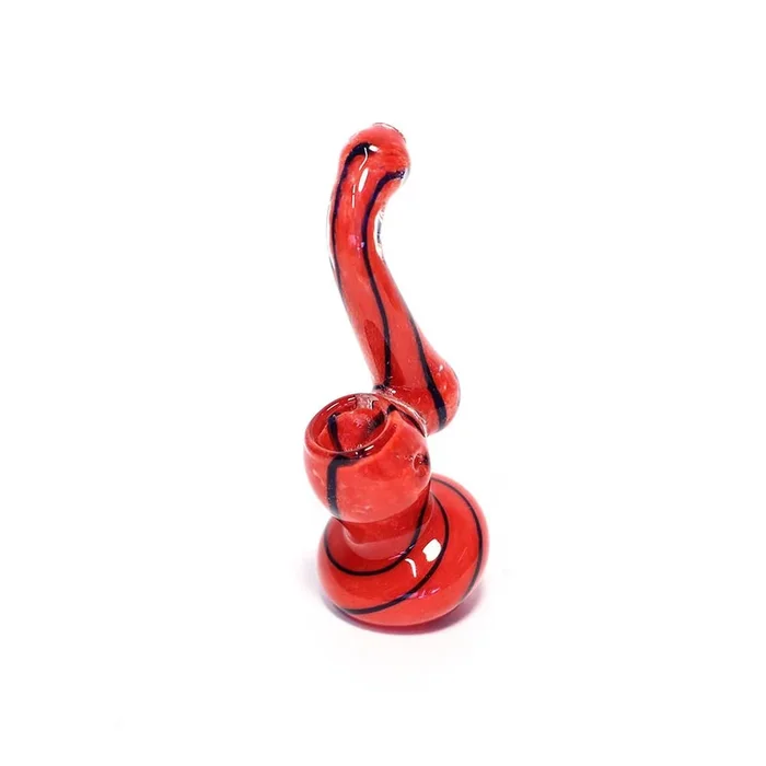 THE SUCKER GLASS BUBBLER (RED & BLACK)