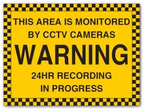 THIS AREA IS MONITORED BY CCTV CAMERAS…