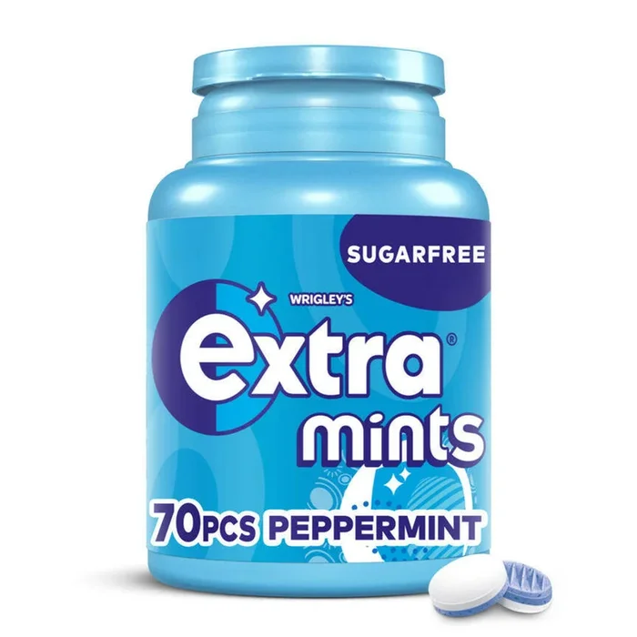 Wrigley&rsquo;s Extra Mints Peppermint Sugar Free Bottle 70 Pieces