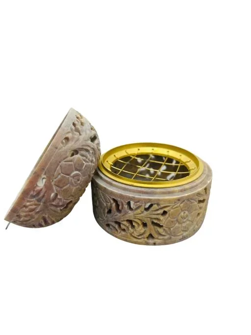 ZenN – Leaf Design w/ Brass Jali Charcoal Burner