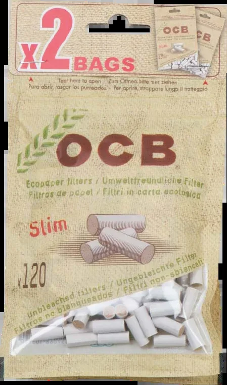 Zigarettenfilter OCB Bio Slim Filter 120 Duop.